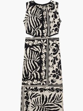 MANGO Side Cutout Sleeveless Midi Dress